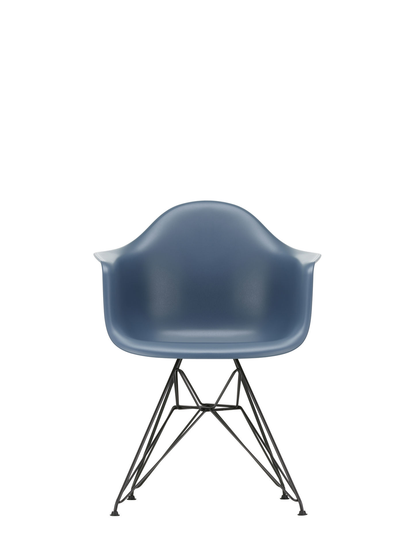 Eames Plastic Arm Chair DAR Stuhl Vitra Verchromt - Eisgrau
