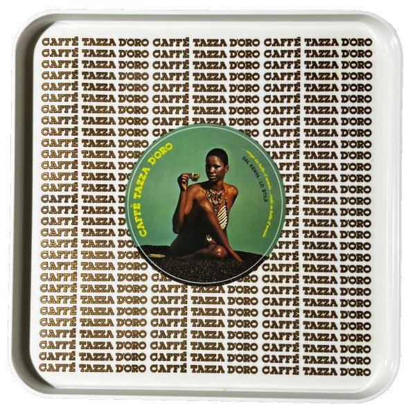 Caffè Tazza d'Oro Tablett Quadrat Grün Condino EINZELSTÜCK