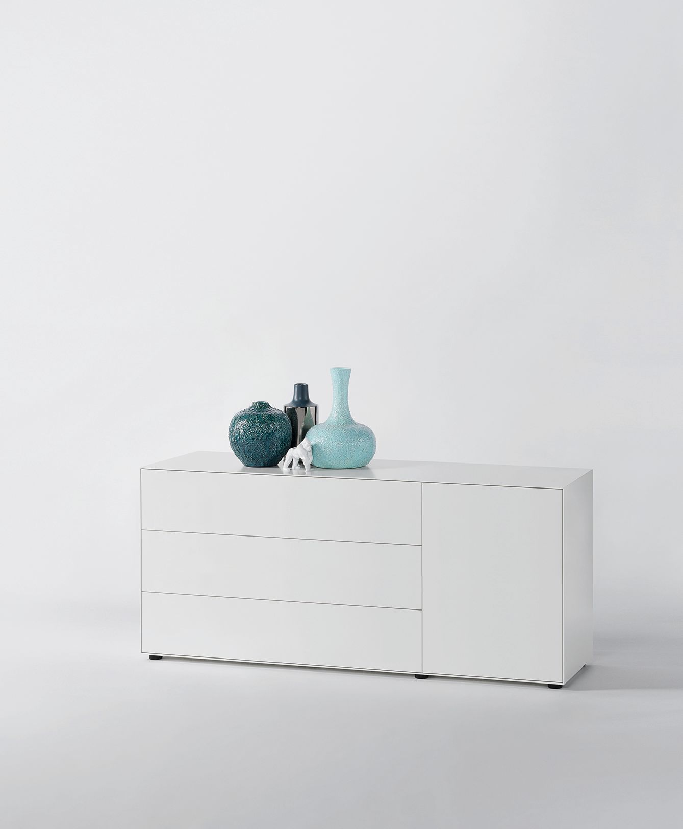 Nex Pur Box Lowboard / Sideboard mit Schubkasten und Tür Horizontal Piure QUICK SHIP