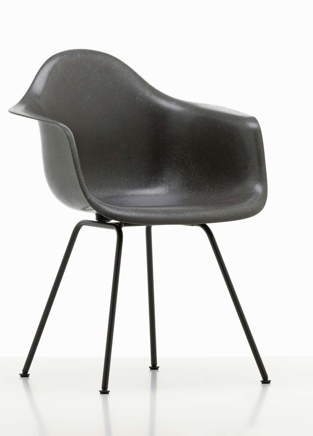 Eames Plastic Arm Chair DAX Stuhl Vitra Chrom - Tiefschwarz