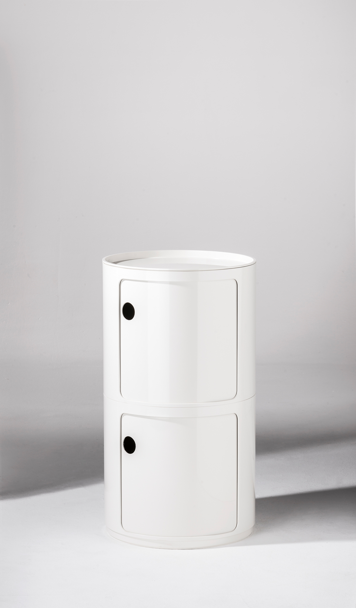 Componibili 4955 - rundes Element hoch Kartell Silber