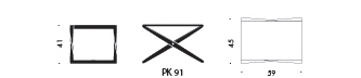 PK 91 / PK91 Falthocker Fritz Hansen