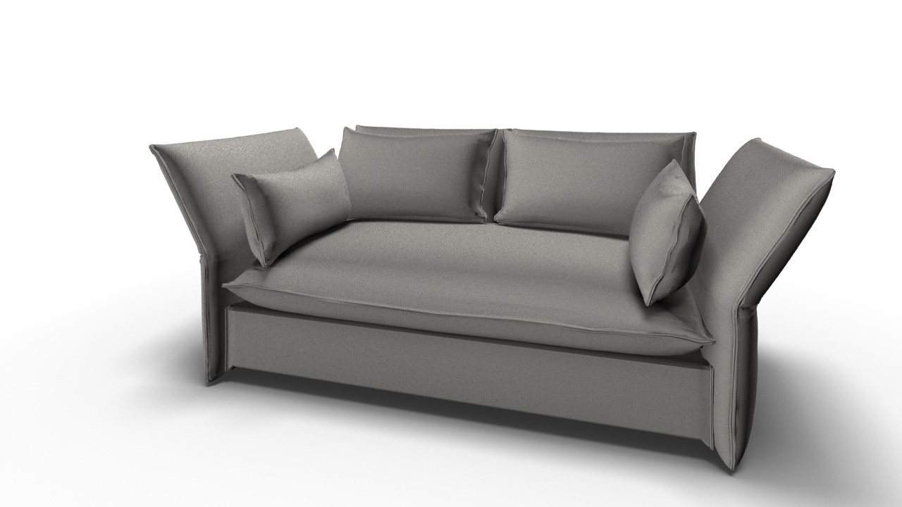 Mariposa 2-Sitzer Sofa Silbergrau Vitra