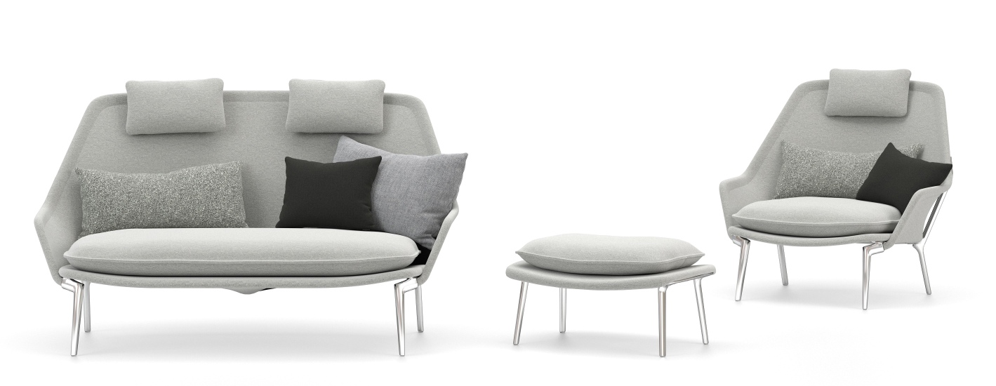 Slow Chair & Ottoman Sessel Stoff Vitra 