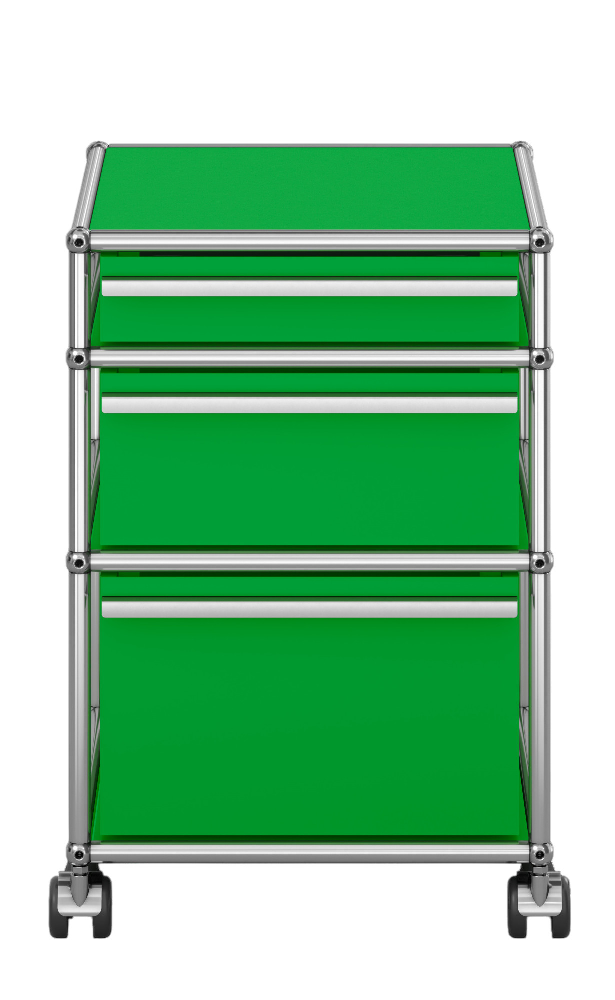 USM Haller Rollcontainer mit 3 Schubladen Grün