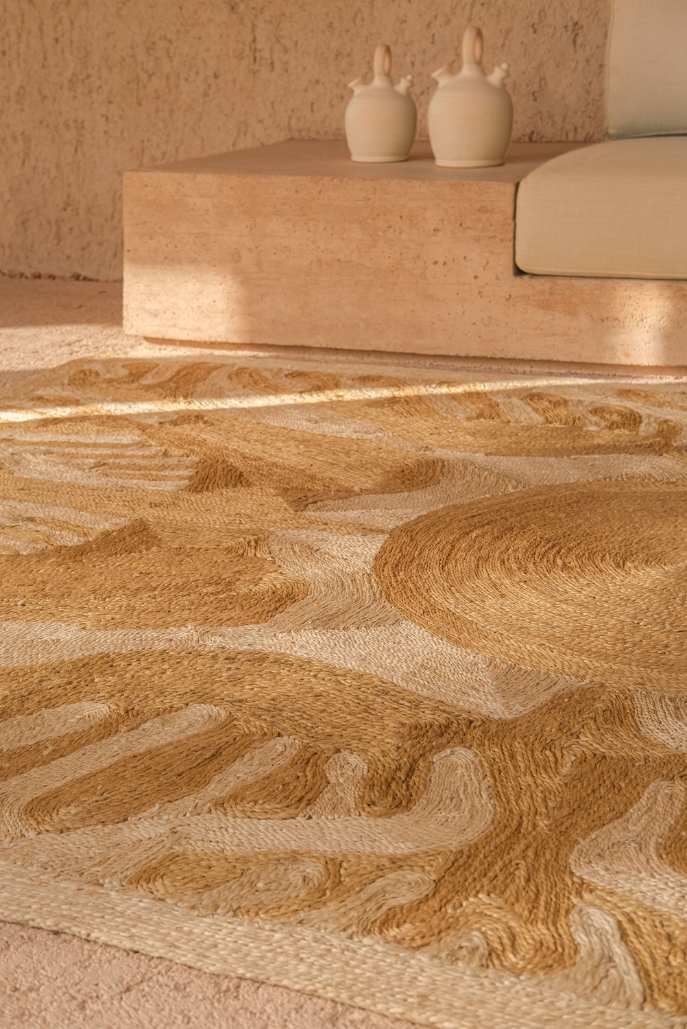 Lucia Eames Sunbirds Teppich Natural Nanimarquina