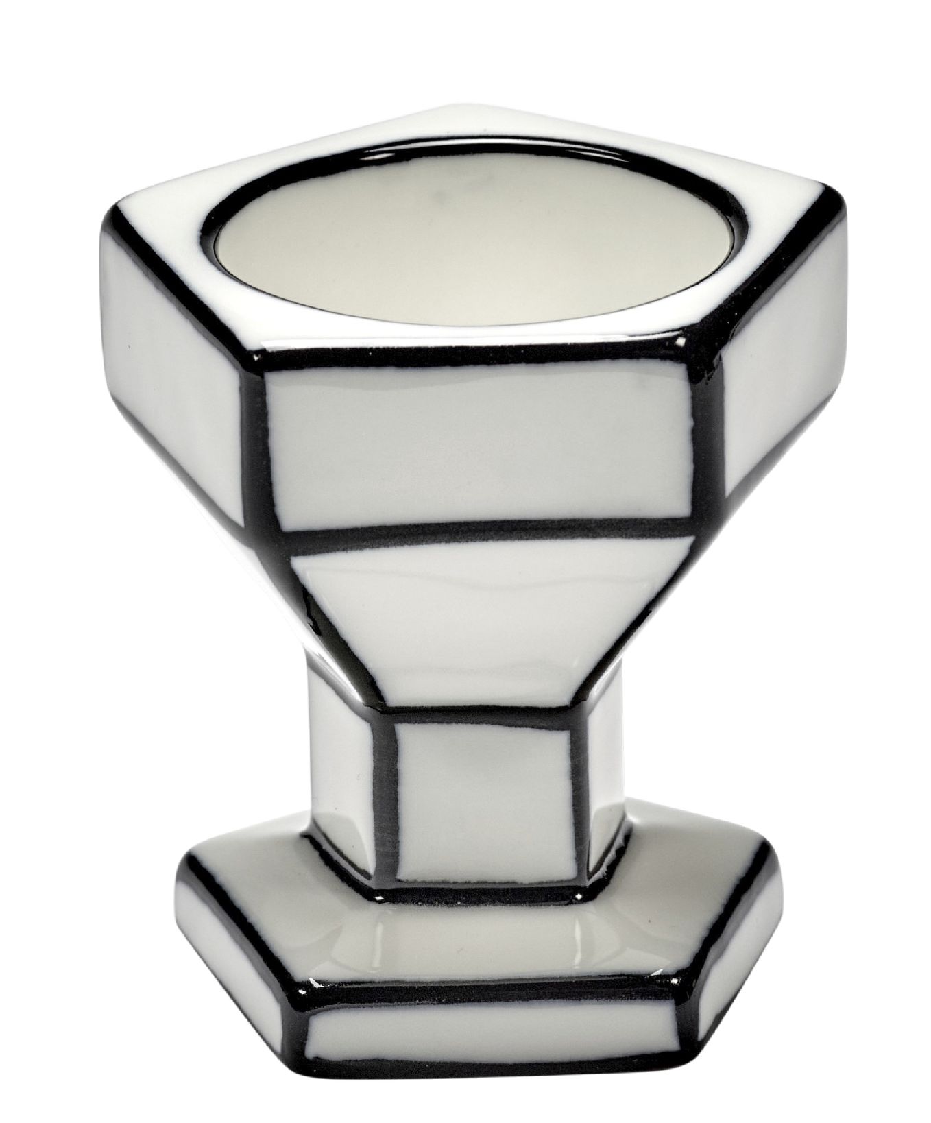 Eierbecher Weiß/Schwarz Carte Blanche Serax   