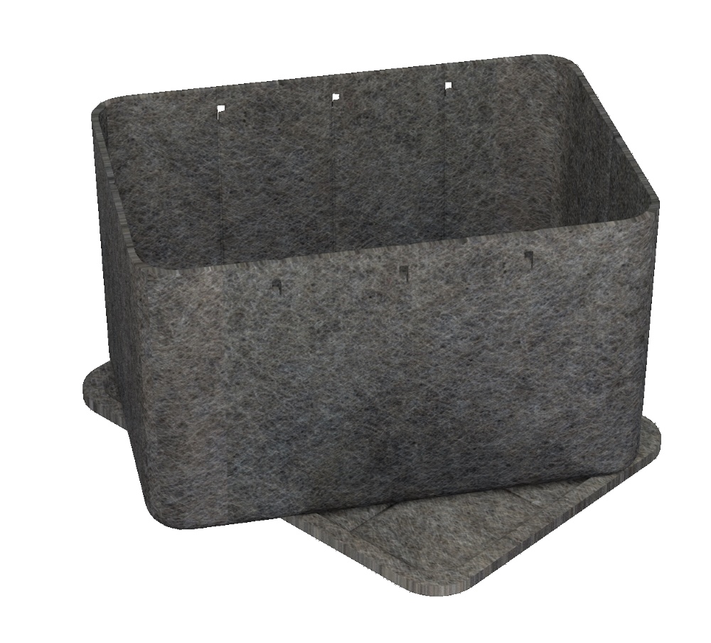 USM Haller Inos Box hoch 45,3 x 32,23 x 19 cm / Dunkelgrau