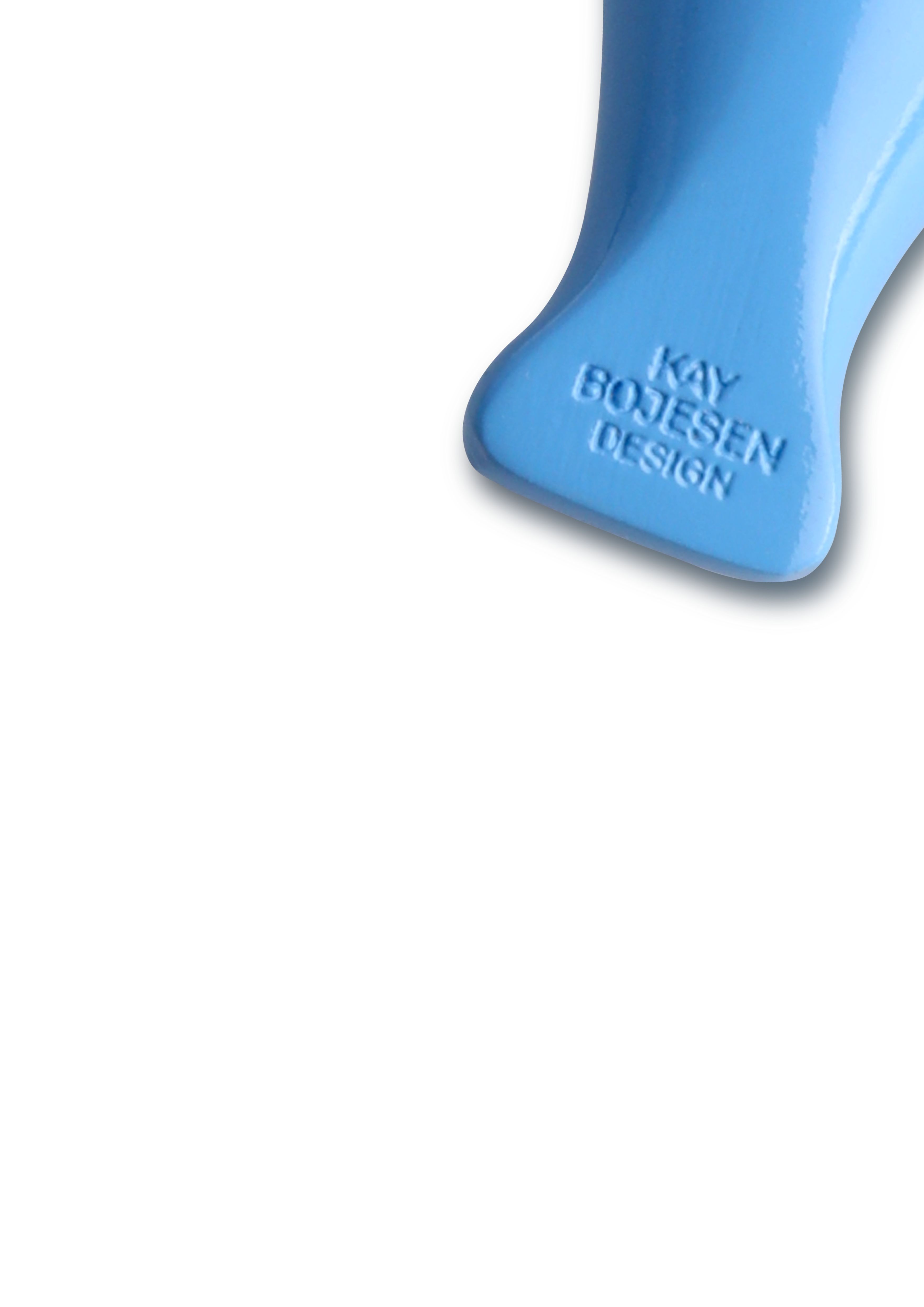 Vogel Blau Schlüsselanhänger silberfarbenes Metall mit Naturleder Kay Bojesen