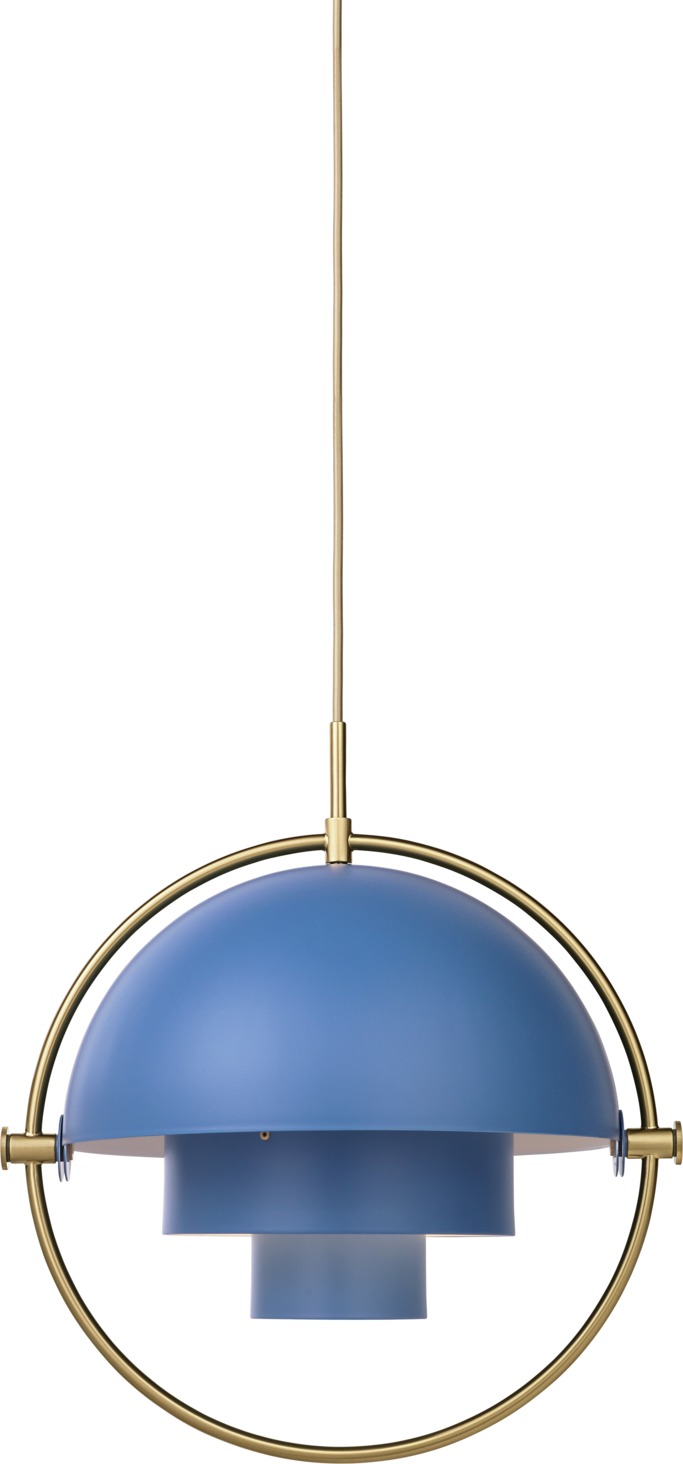 Multi-Lite Pendant lamp Pendelleuchte Blau / Messing Gubi Multi-Lite Pendant lamp Pendelleuchte Blau / Messing Gubi