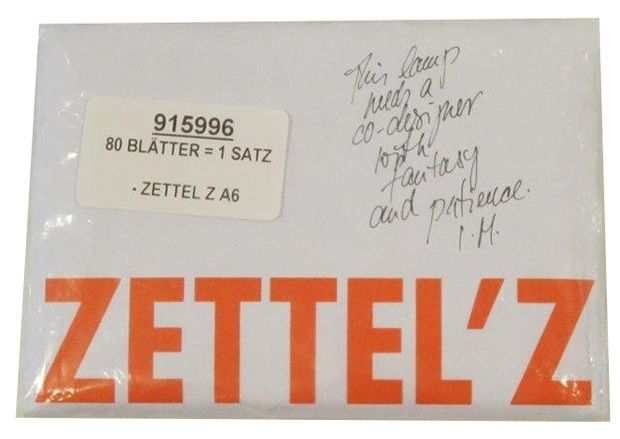 Zettelsatz für die Leuchte Zettel Z 6 Ingo Maurer