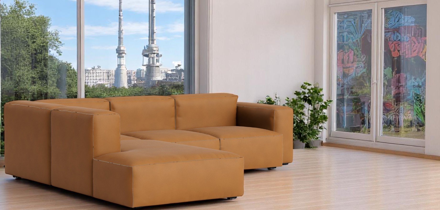 Mags Soft Sofa Corner Combination 2 low Armrest links Hay