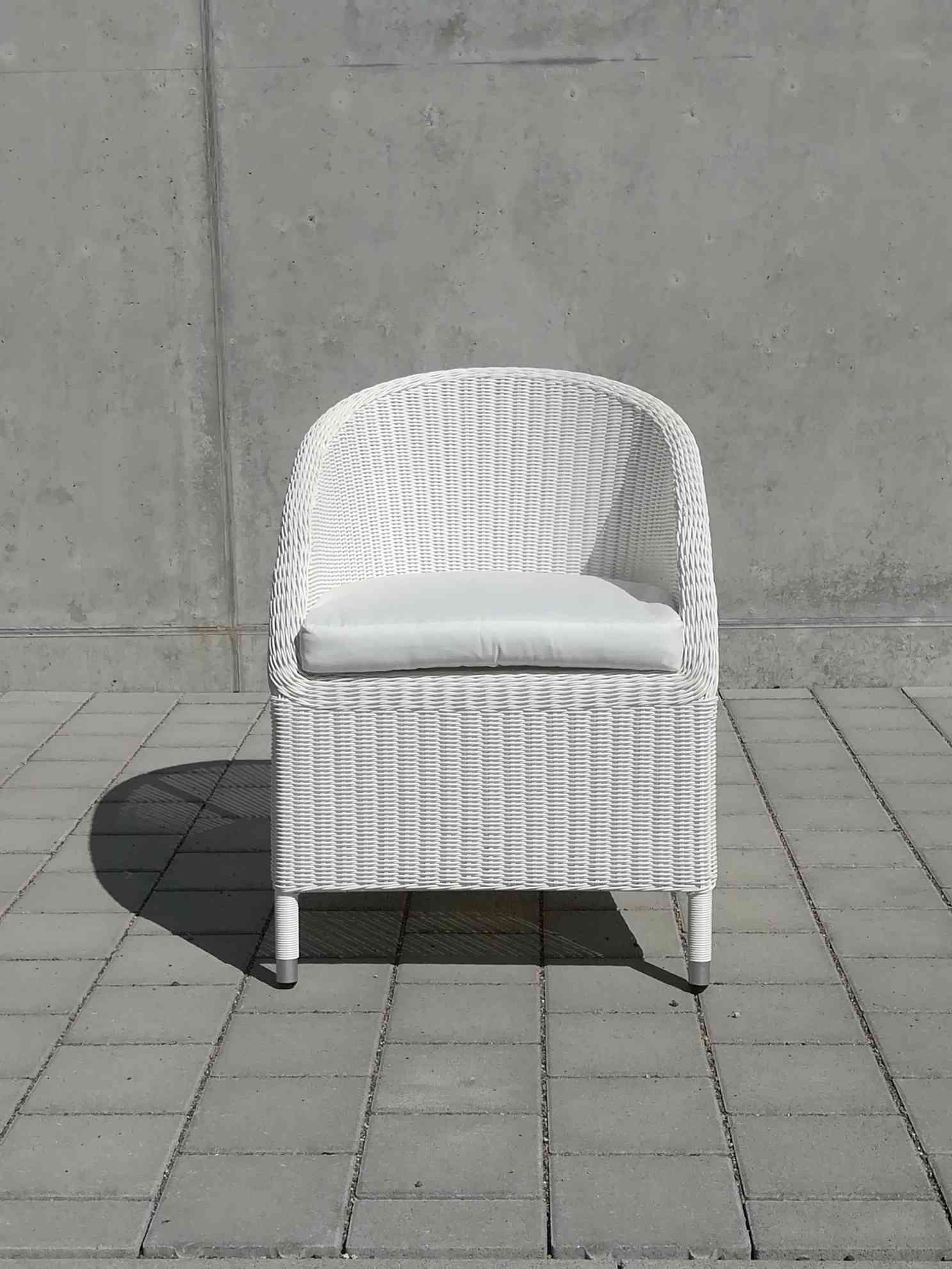 Sitzkissen Weiß für Romantik Sessel Outdoor Jan Kurtz