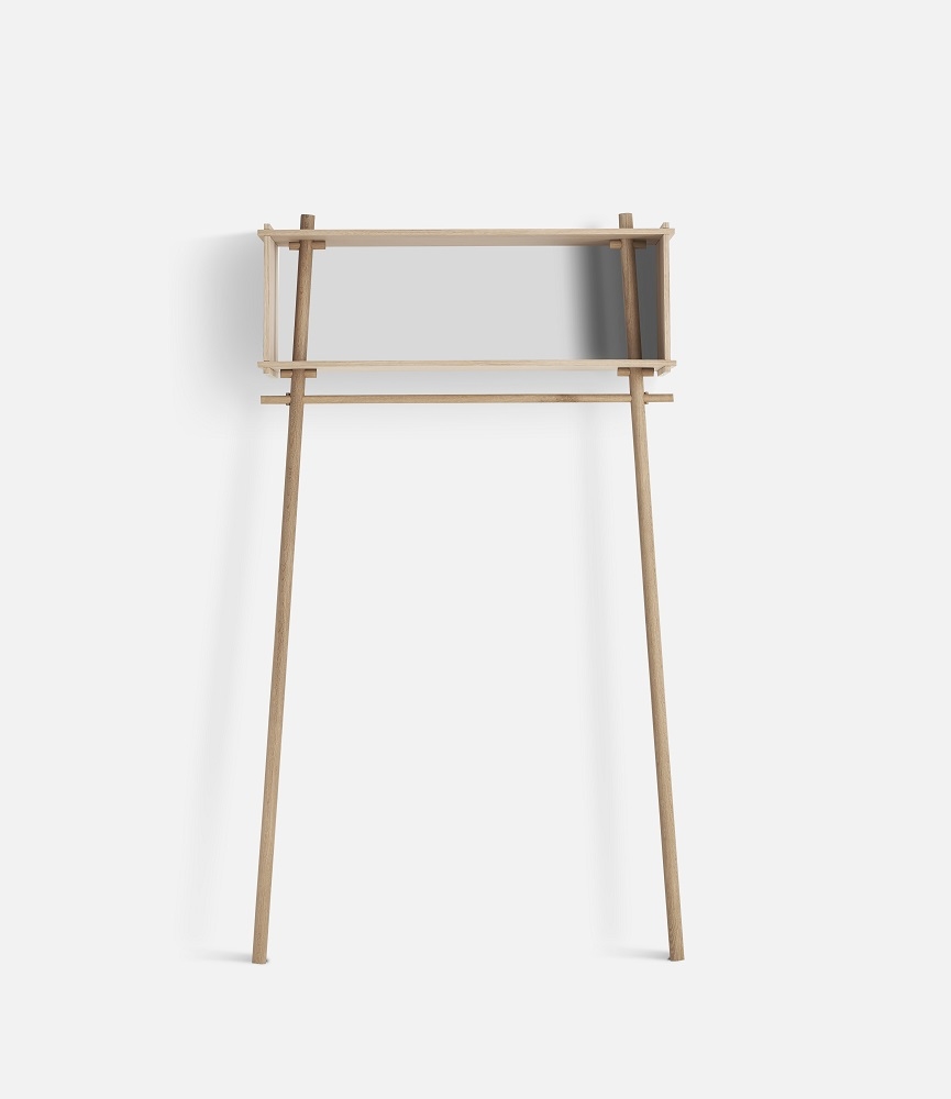 Töjbox Anlehngarderobe Woud Bx112 cm eiche weiß pigmentiert