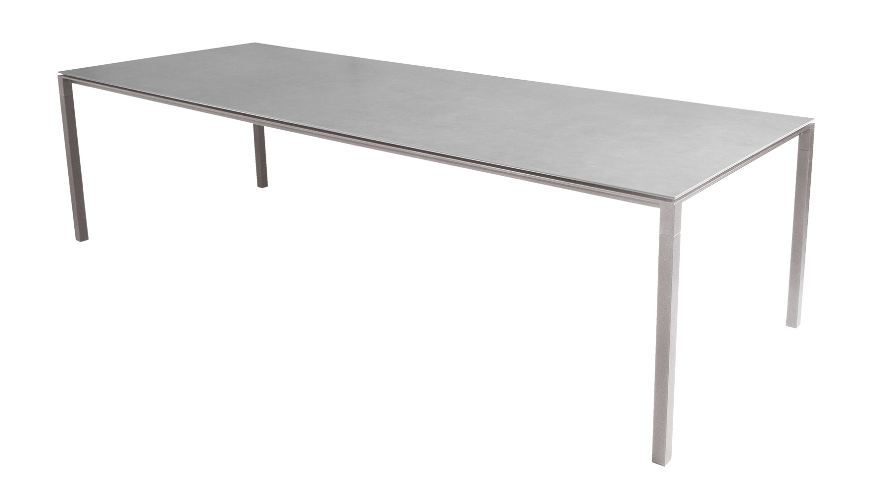 Pure Outdoor Esstisch groß B 280 x T 100 x H 73 cm Gestell Taupe betongrau Platte Cane-Line