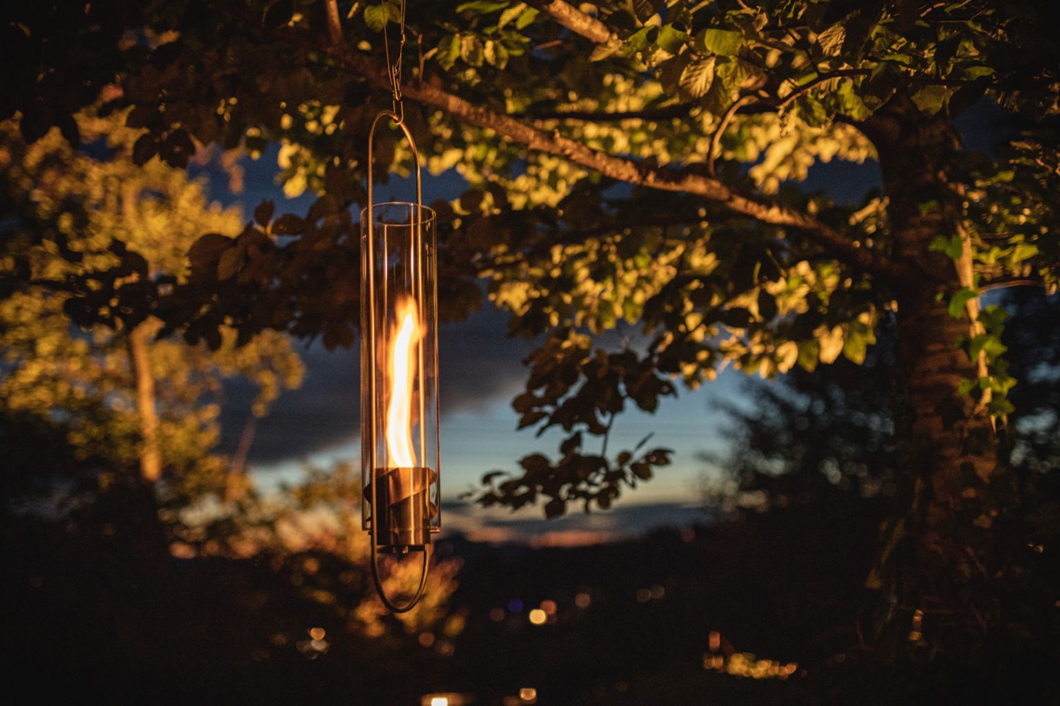 Spin 120 Windlicht/ Hängefeuer silber höfats EINZELSTÜCK