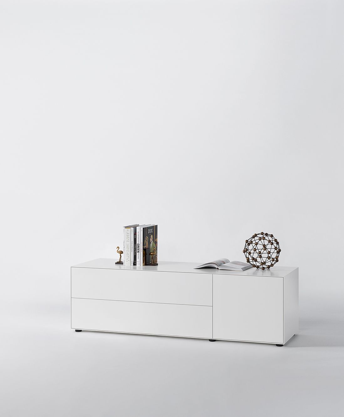 Nex Pur Box Lowboard / Sideboard mit Schubkasten und Tür Horizontal Piure QUICK SHIP