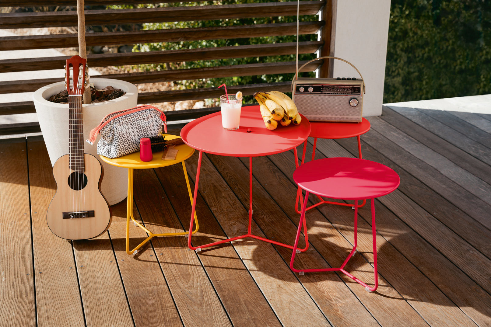 Cocotte kleiner Outdoor Tisch Fermob Mohnrot Cocotte kleiner Outdoor Tisch Fermob Mohnrot