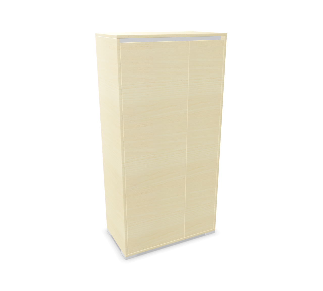 Beiger Select Garderobenschrank von Palmberg, Büromöbel mit zwei Türen und schlichtem Design.