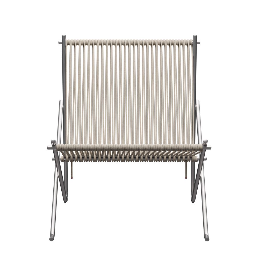 PK4 Lounge Chair Edelstahl - Natur Fritz Hansen