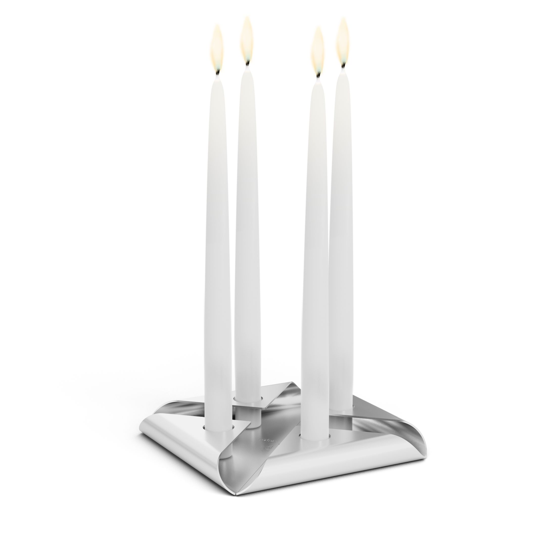 Square Candle Kerzenständer 4er Set silber Höfats EINZELSTÜCK