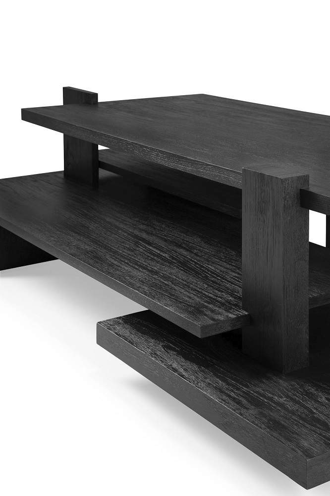 Teak Abstract Coffee table Couchtisch Schwarz Ethnicraft