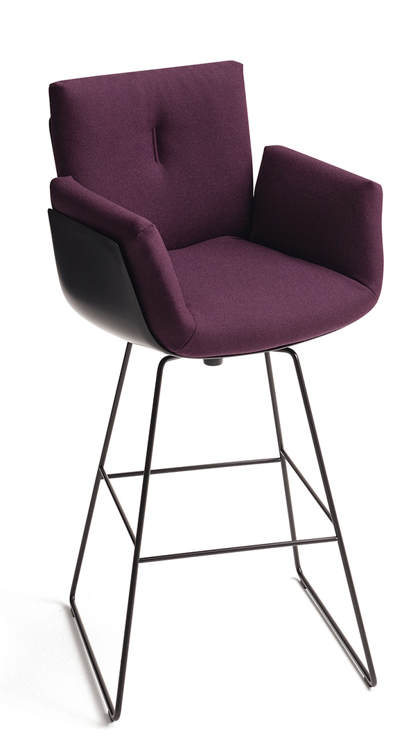 Alvo Barstuhl Drehbar mit Drahtgestell H 122 cm Cor