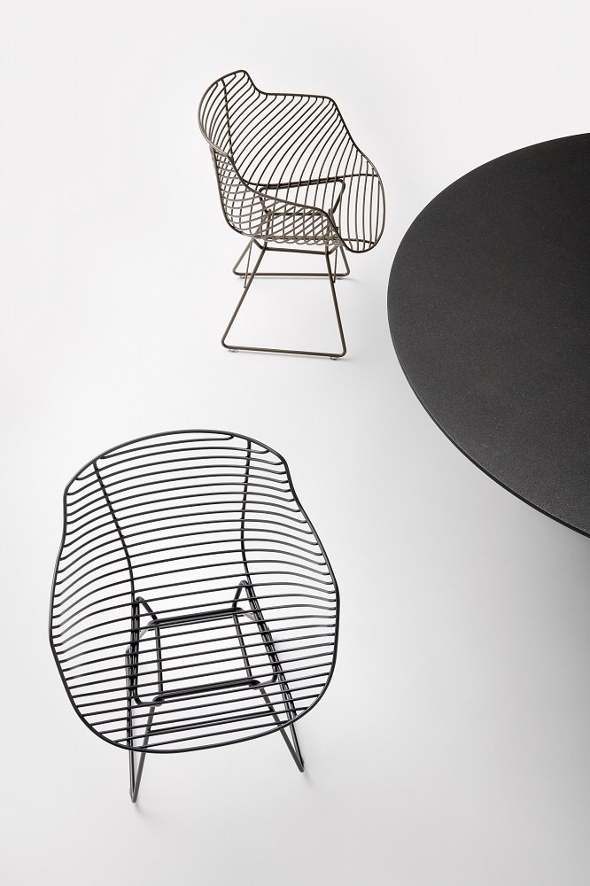 Flow Filo SLIM Indoor/Outdoor Chair Stuhl Kufengestell MDF Italia