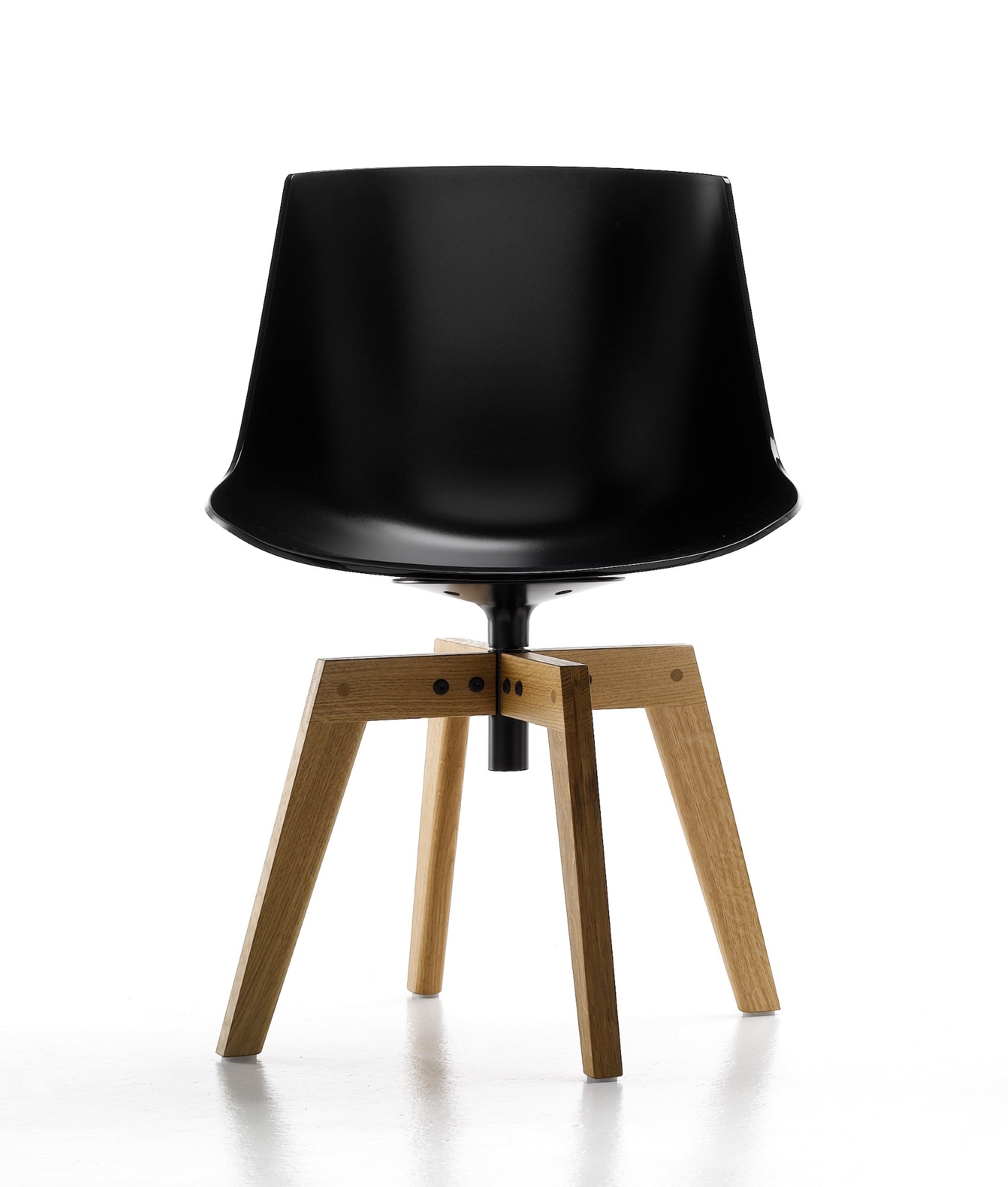 Flow Slim Armlehnenstuhl Eiche MDF Italia-Schwarz