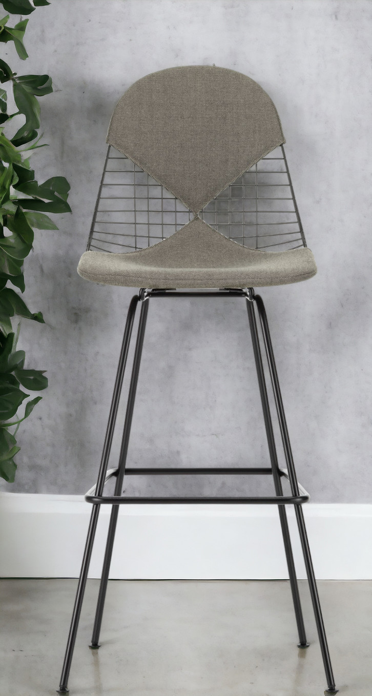 Eames Wire Bar Stool Barhocker High mit Sitz- und Rückenpolster Vitra