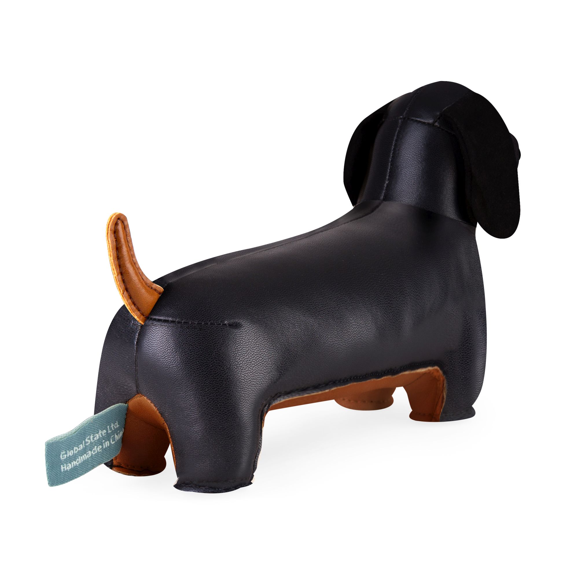 Briefbeschwerer Dackel schwarz/tan Züny