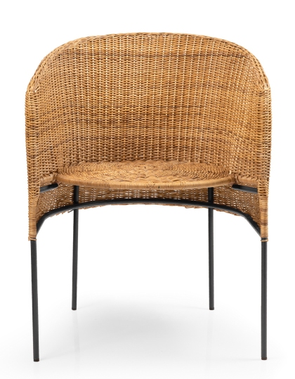 Caribe Natural Dining Chair Stuhl Outdoor ames Rohes Naturmaterial / Schwarz
