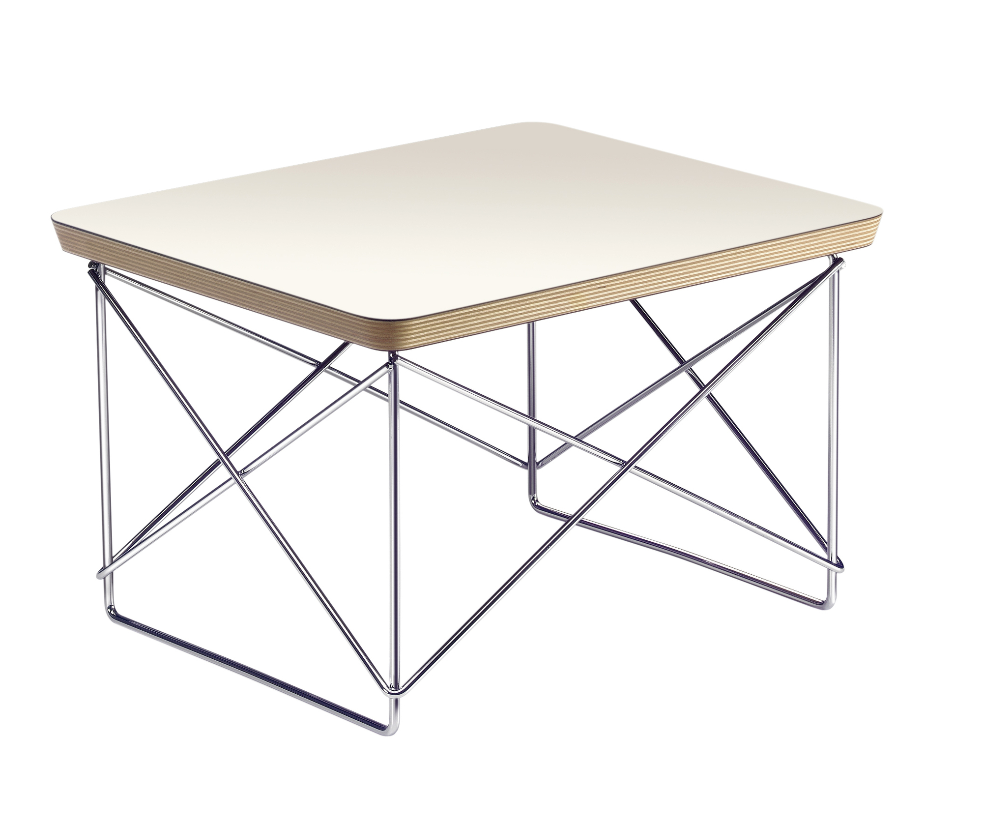Occasional LTR Beistelltisch HPL Weiß / VERCHROMT Vitra EINZELSTÜCKE