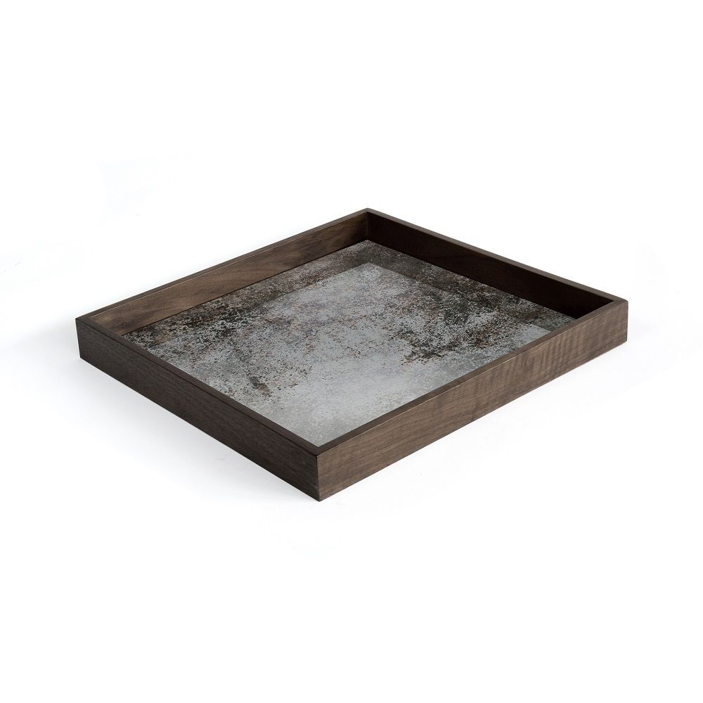 Tray Tablett für Quadratischer Couchtisch S Clear Mirror Ethnicraft EINZELSTÜCK