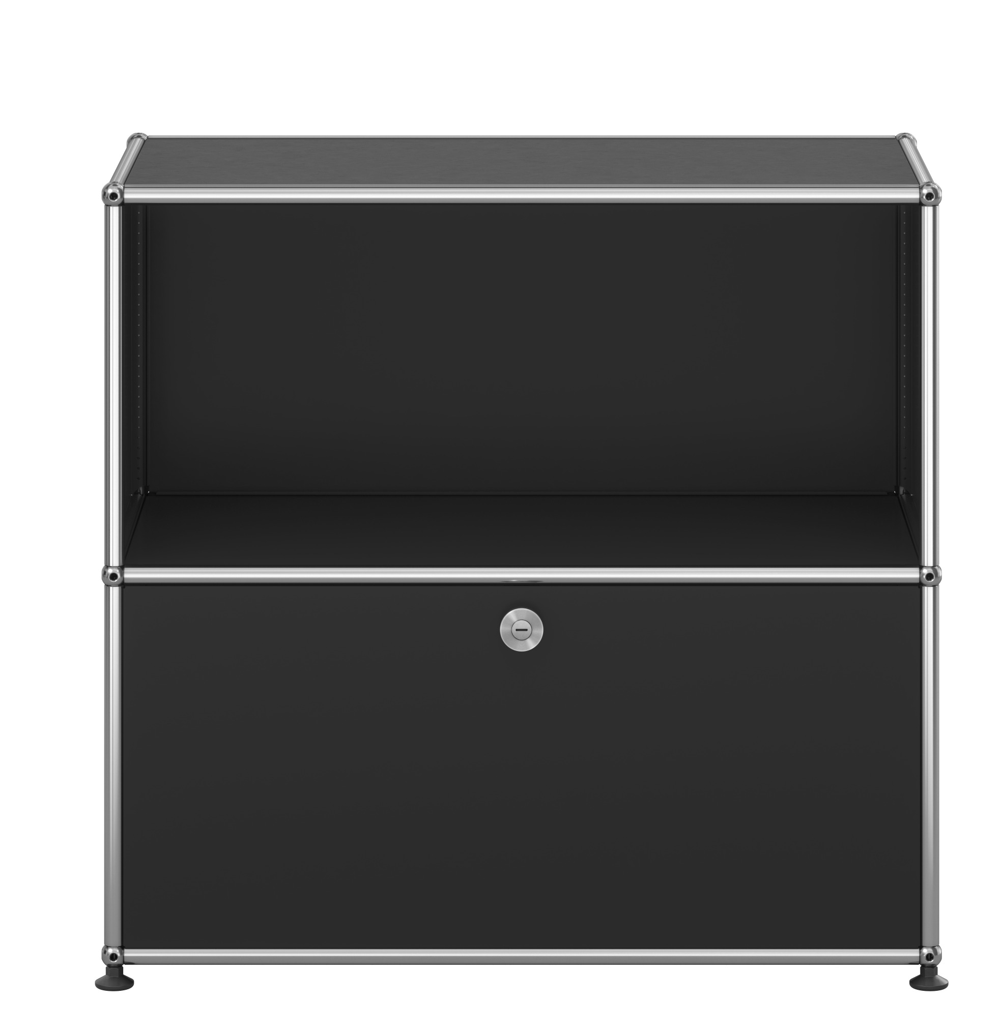 USM Haller Sideboard 1 Klappe / 1 Offen Graphitschwarz - QUICK SHIP