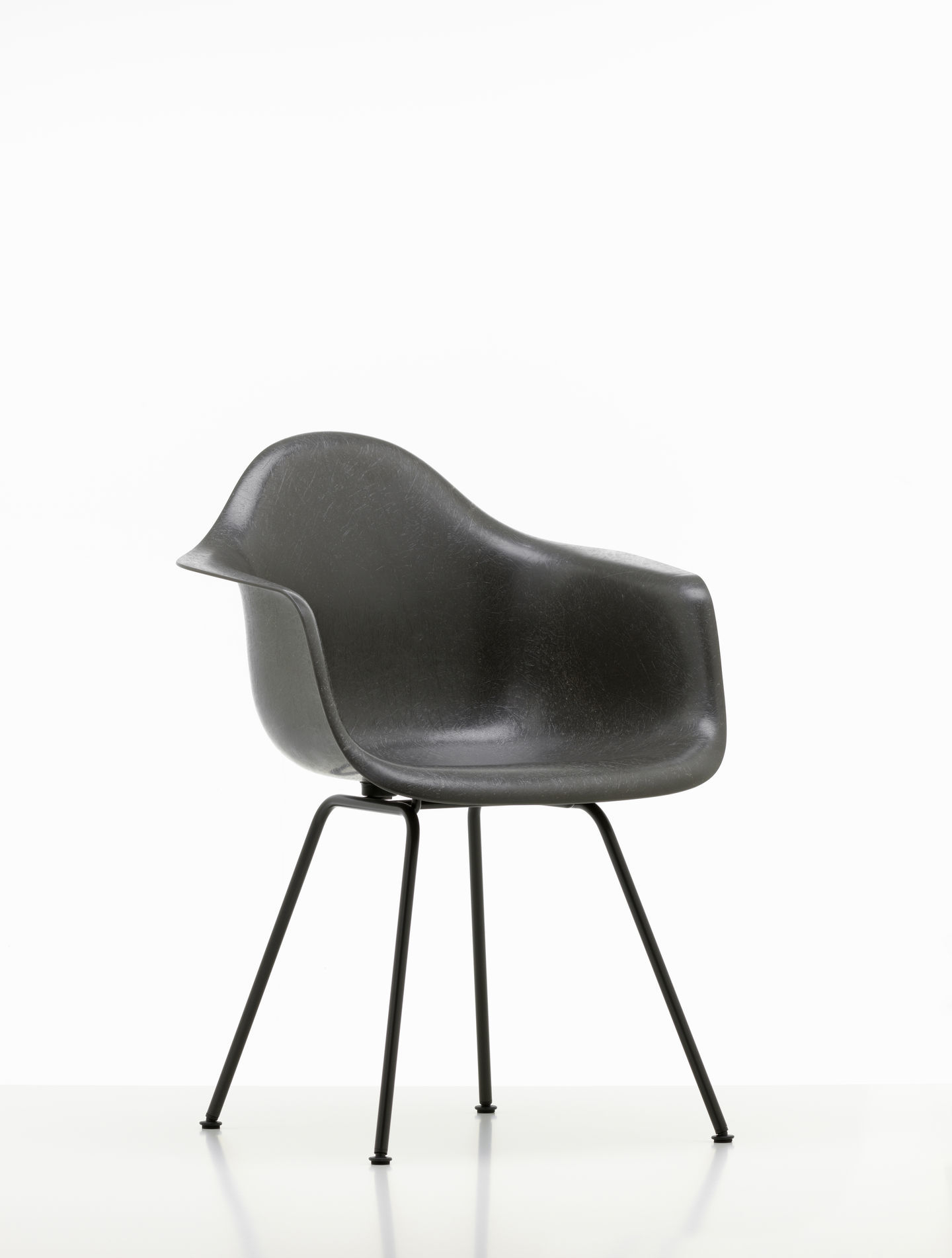 Eames Plastic Arm Chair DAX Stuhl Vitra Chrom - Weiss