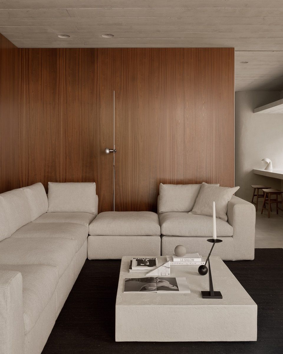 Elements Couchtisch Microcement Off White rechteckig Ethnicraft