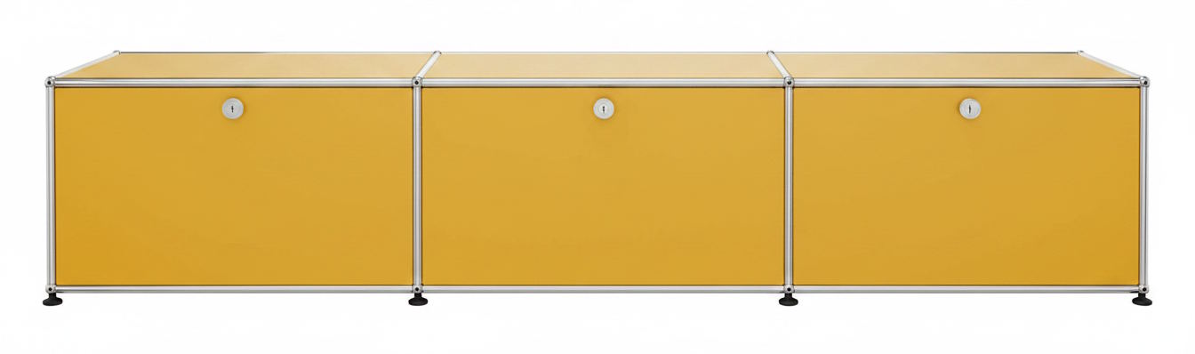 USM Haller Lowboard 3 Klappen Goldgelb