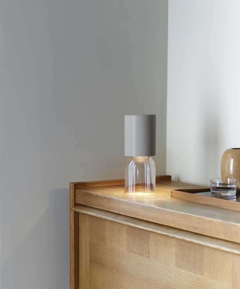 A02R1 NUI Mini Outdoor Portable lamp Akkuleuchte / Tischleuchte Grau Luceplan 