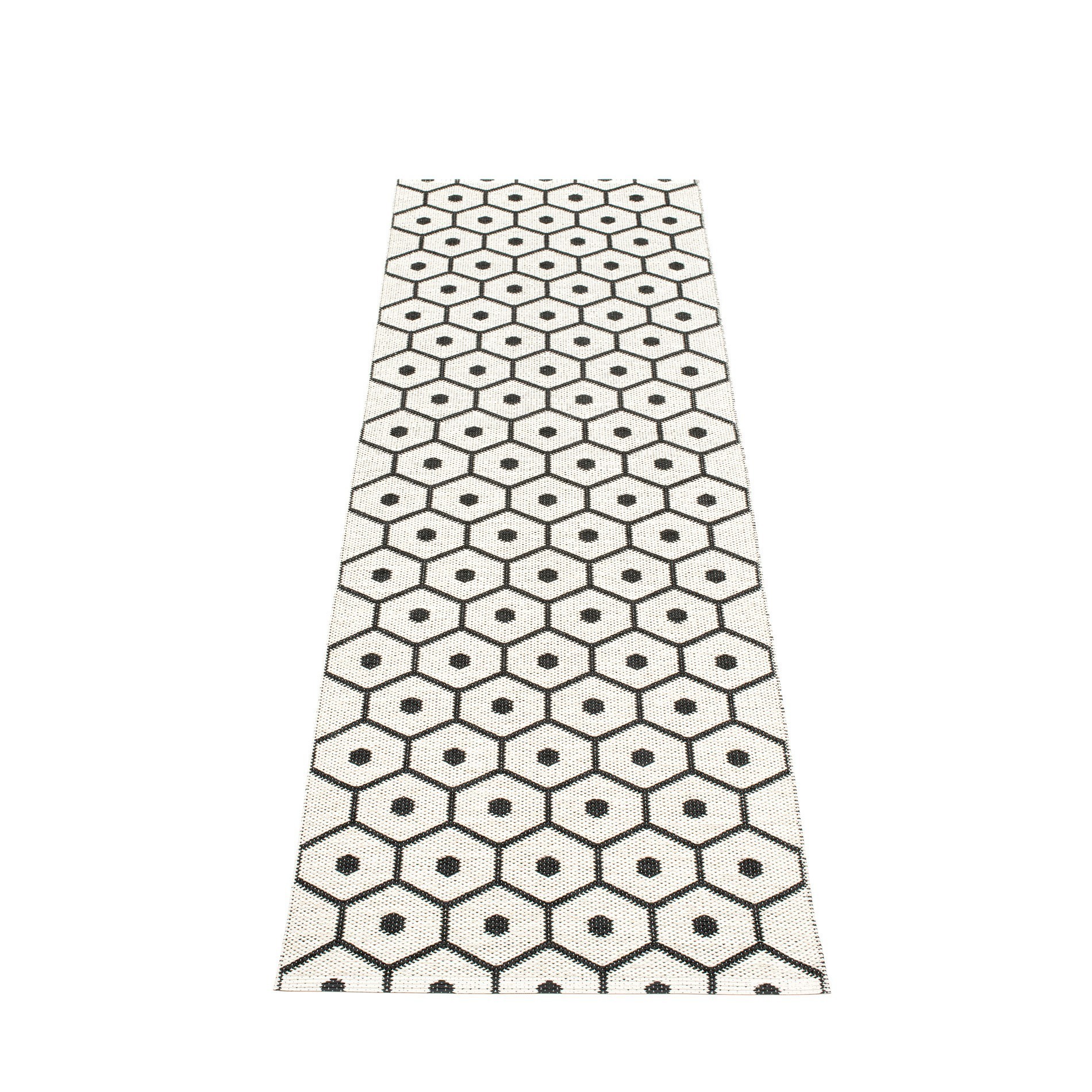 Honey Kunststoffteppich 70x225 cm Pappelina Schwarz-Vanille