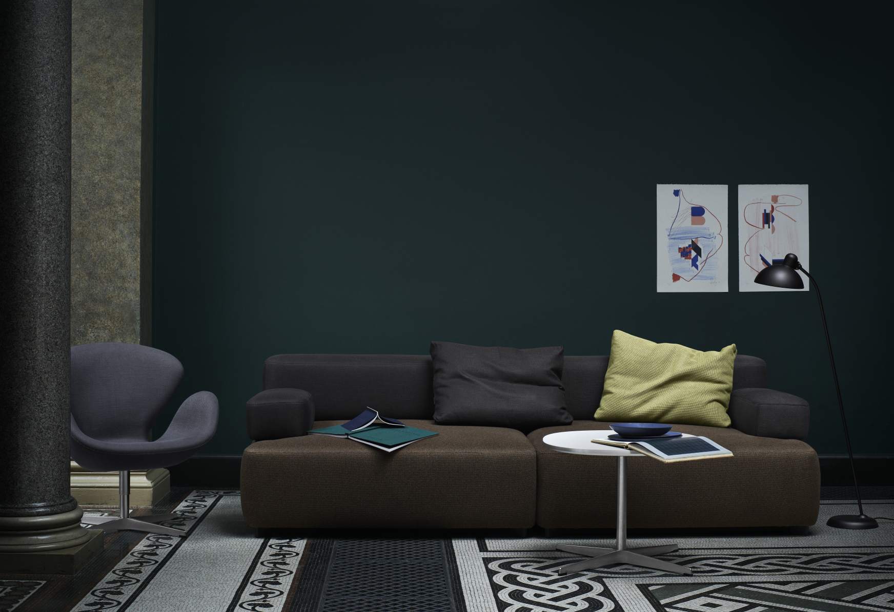 Alphabet 2-Sitzer Sofa Armlehne Rechts Fritz Hansen
