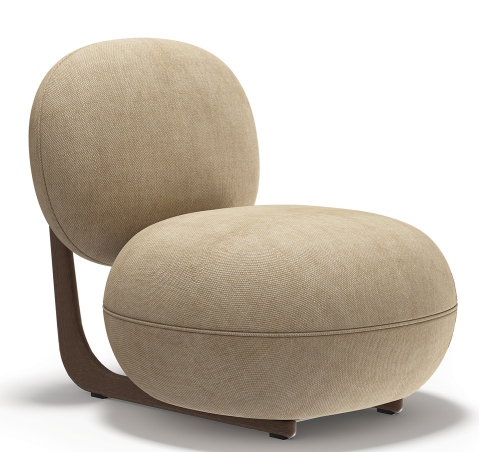 Copper Lounge Chair Sessel Holzgestell NORR11