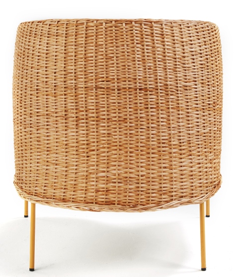 Caribe Natural Lounge Chair Loungesessel Outdoor ames Rohes Naturmaterial / Gelb