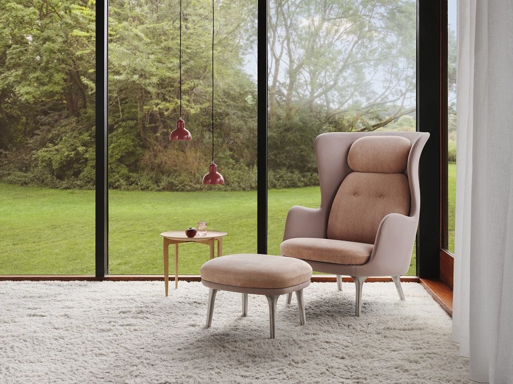 JH11 / JH12 Fußhocker für Ro Sessel Fritz Hansen