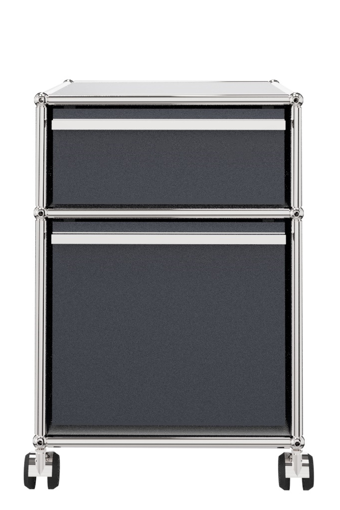 USM Haller Rollcontainer mit Hängeregistratur -anthrazitgrau