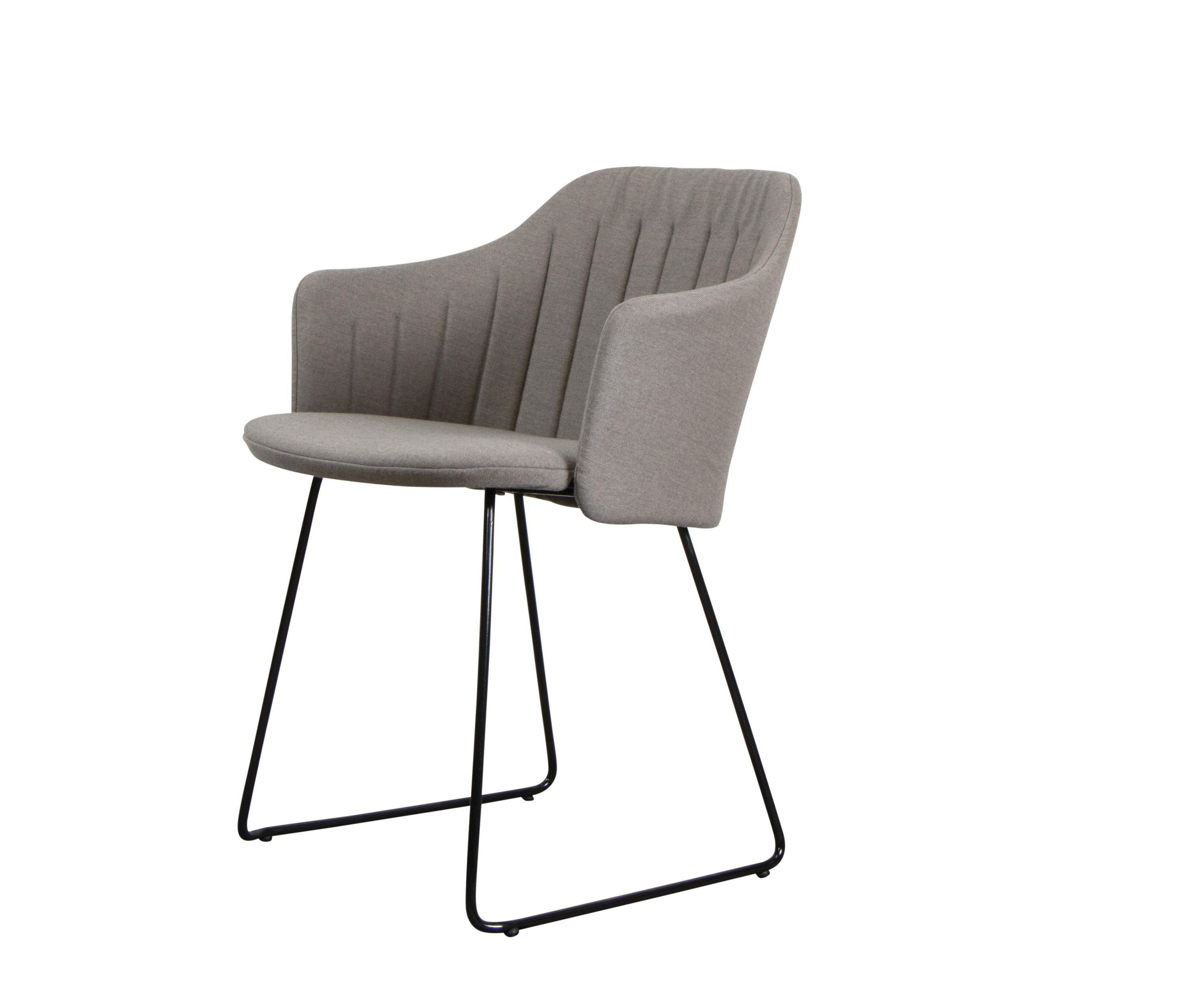 Choice Stuhl mit Rückenbezug Taupe von Cane-Line, moderner Esszimmerstuhl mit Armlehnen.
