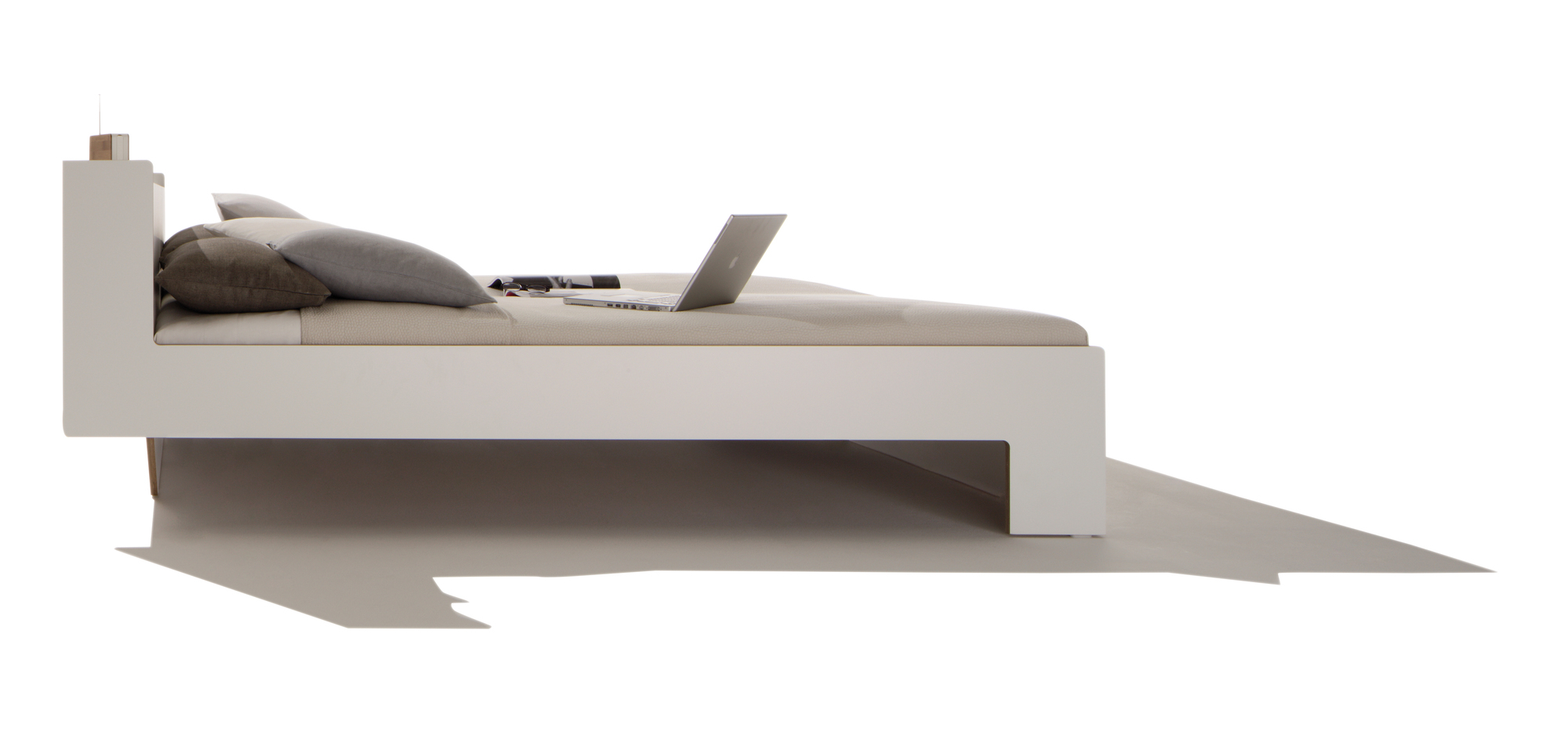 Nook Doppelbett CPL Weiß Müller Möbelwerkstätten 140x200 cm