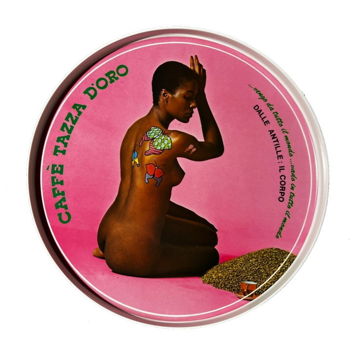 Caffè Tazza d'Oro Tablett Rund Rose Condino EINZELSTÜCK