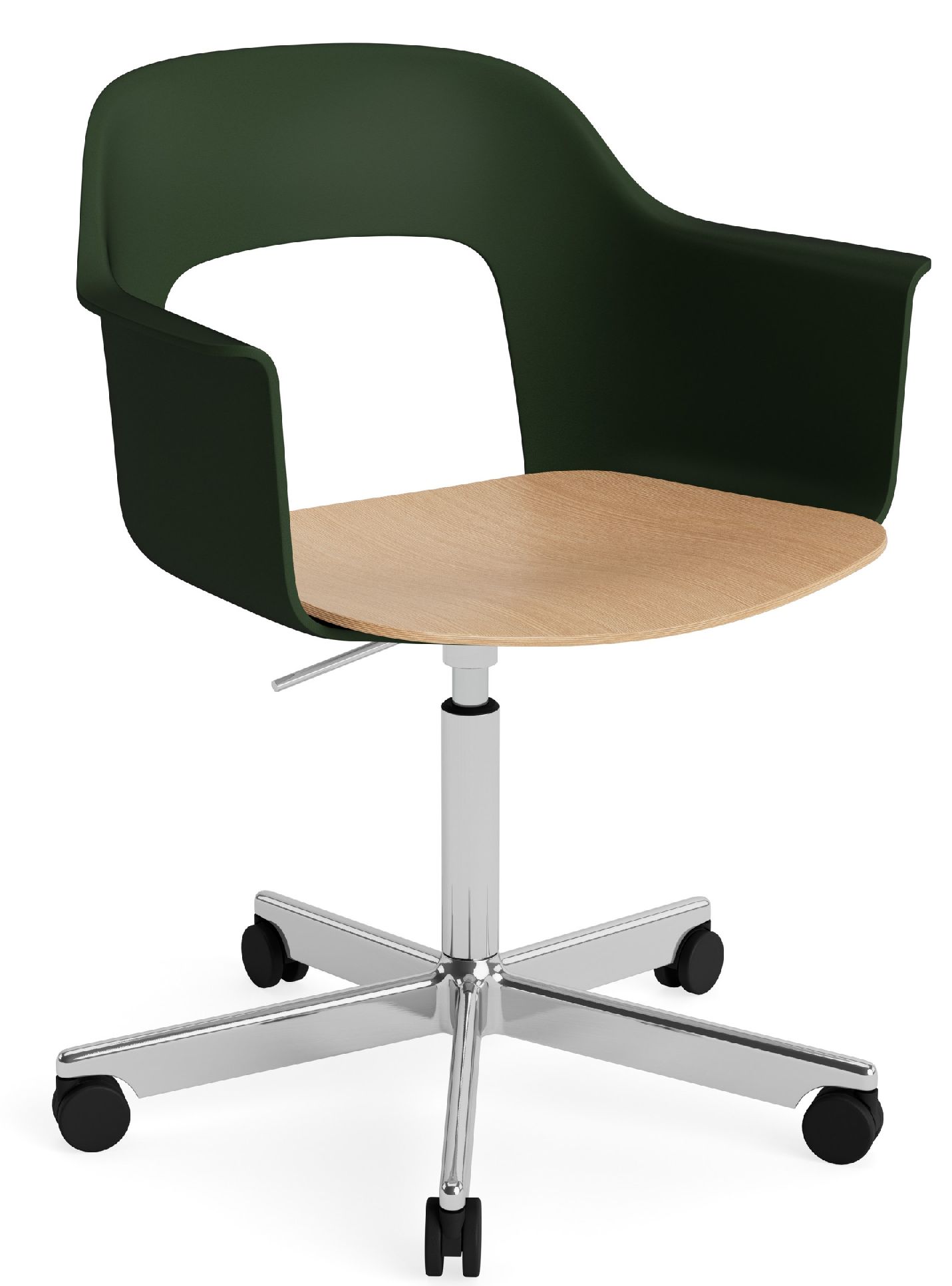 Layout Armchair 242 Armlehnstuhl 4-Sternfuß Gasfeder mit Drehfunktion Hay