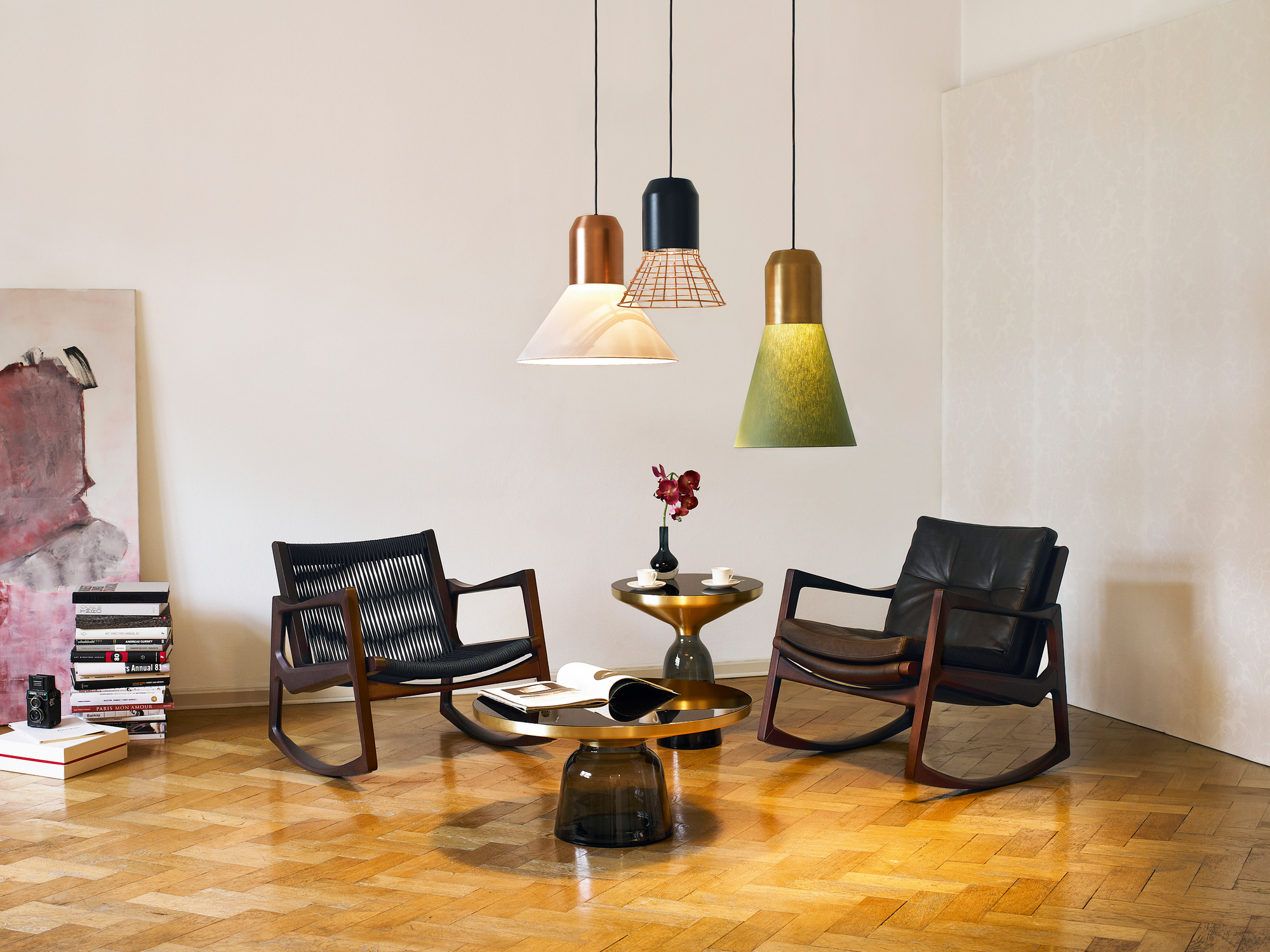 Bell Coffee Table Couchtisch Messing Olivgrün ClassiCon